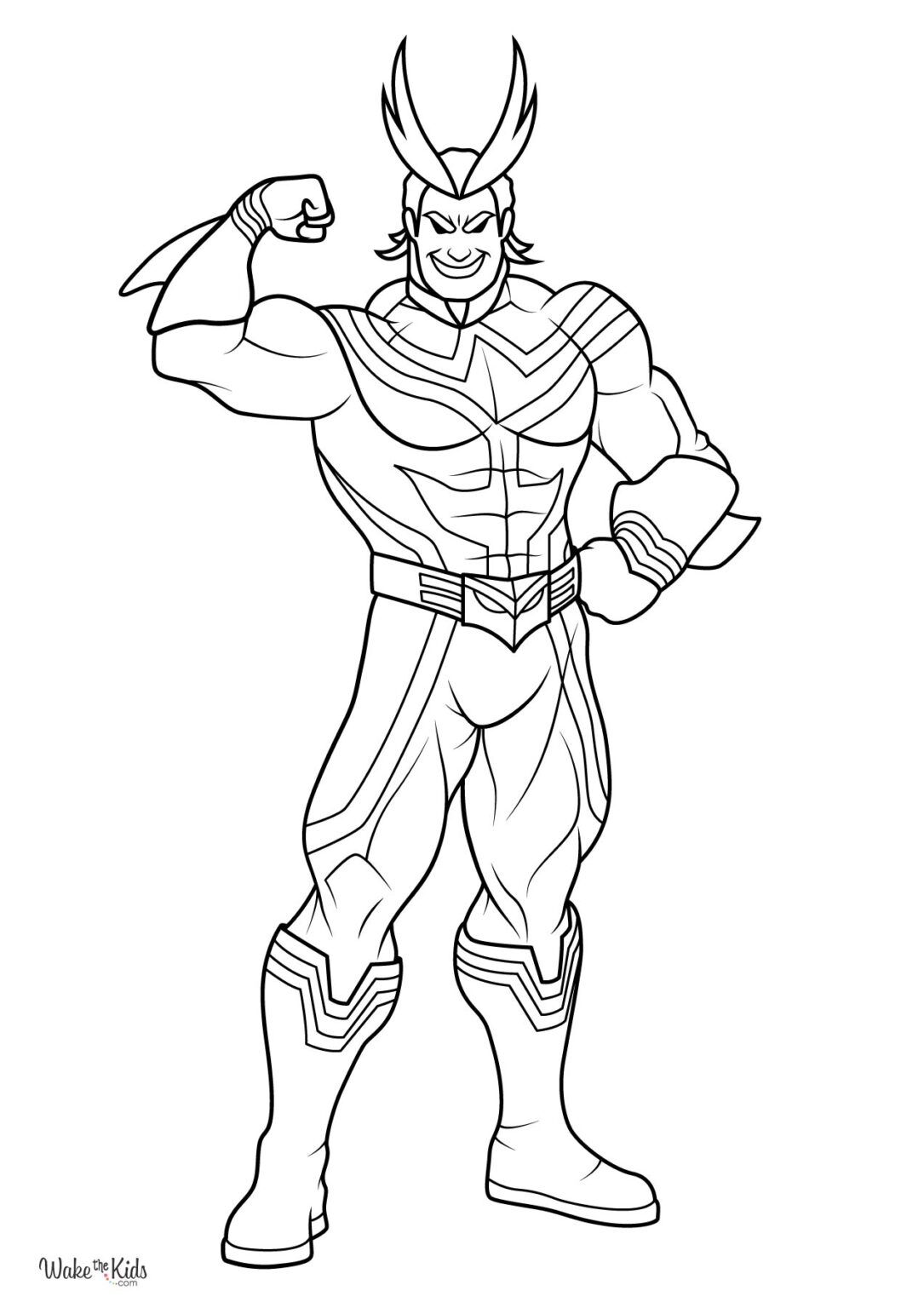 My Hero Academia Coloring Pages - All Might Coloring Page 1085x1536 