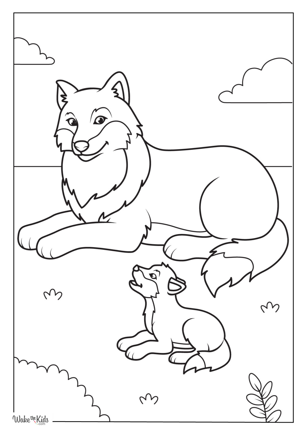 Wolf Coloring Pages (Free Printable PDFs) | WakeTheKids