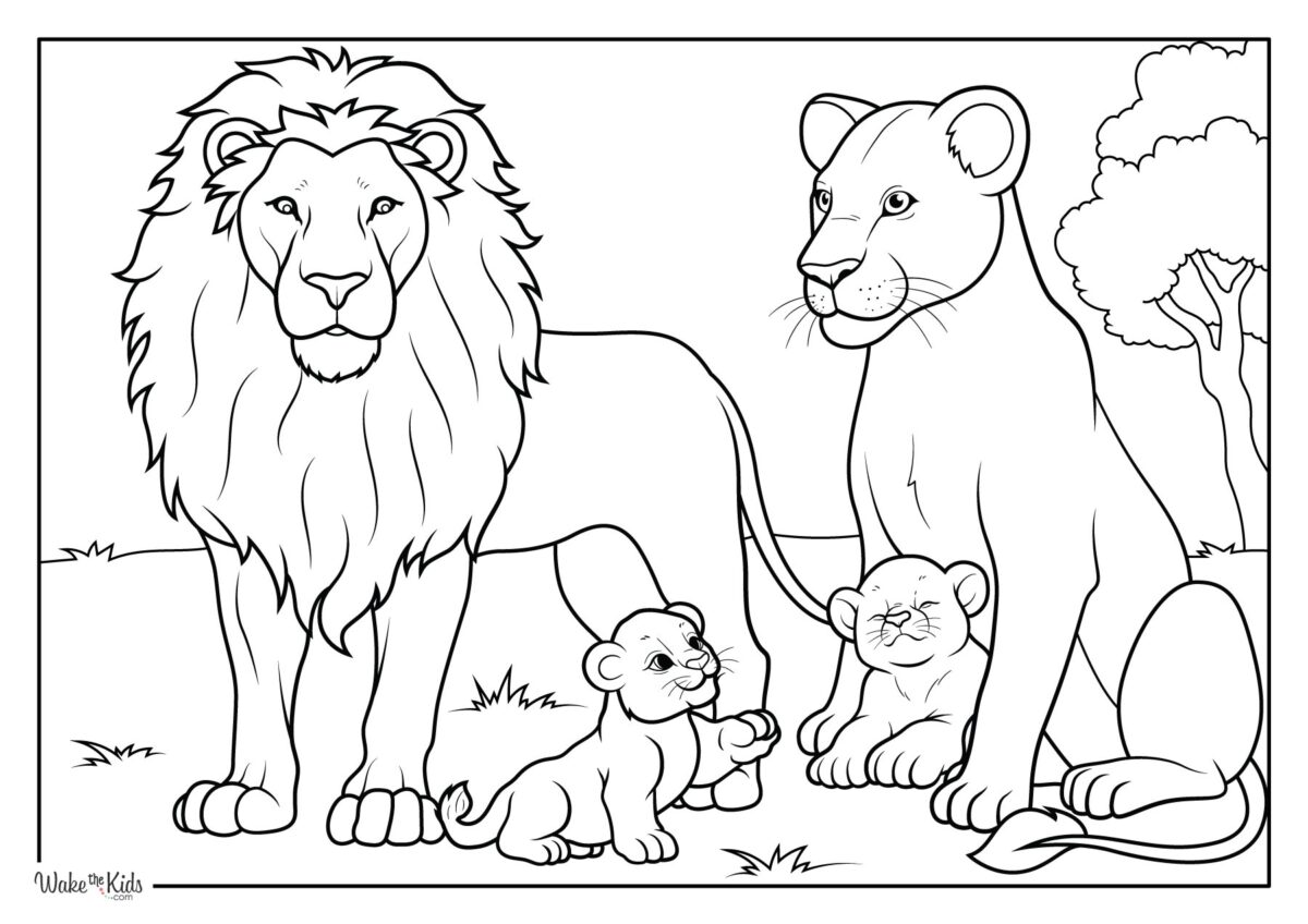 Lion Coloring Pages (Free Printable PDFs) | WakeTheKids