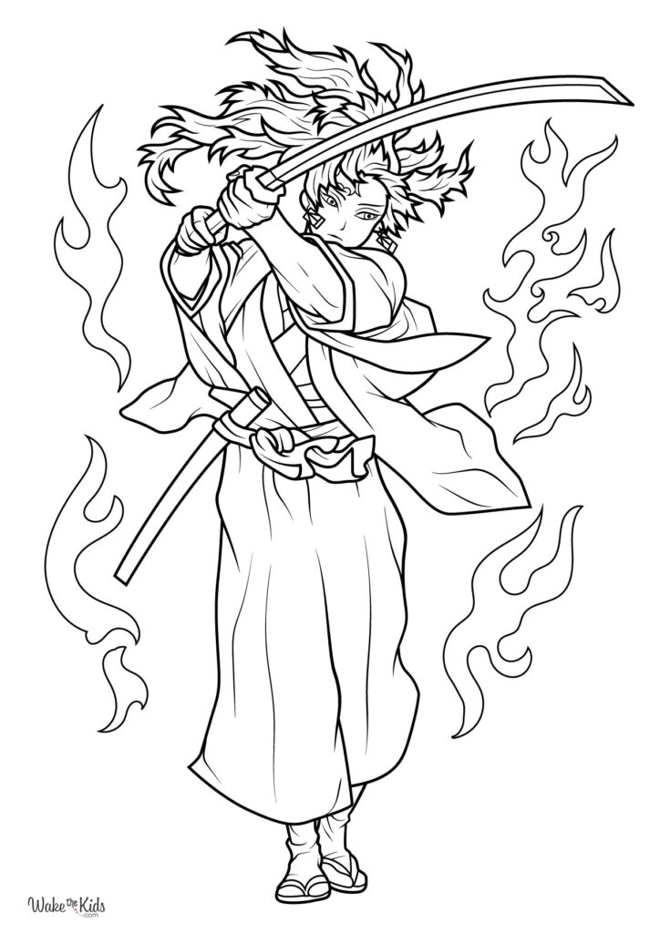 Demon Slayer Coloring Pages (Free Printable PDFs) | WakeTheKids