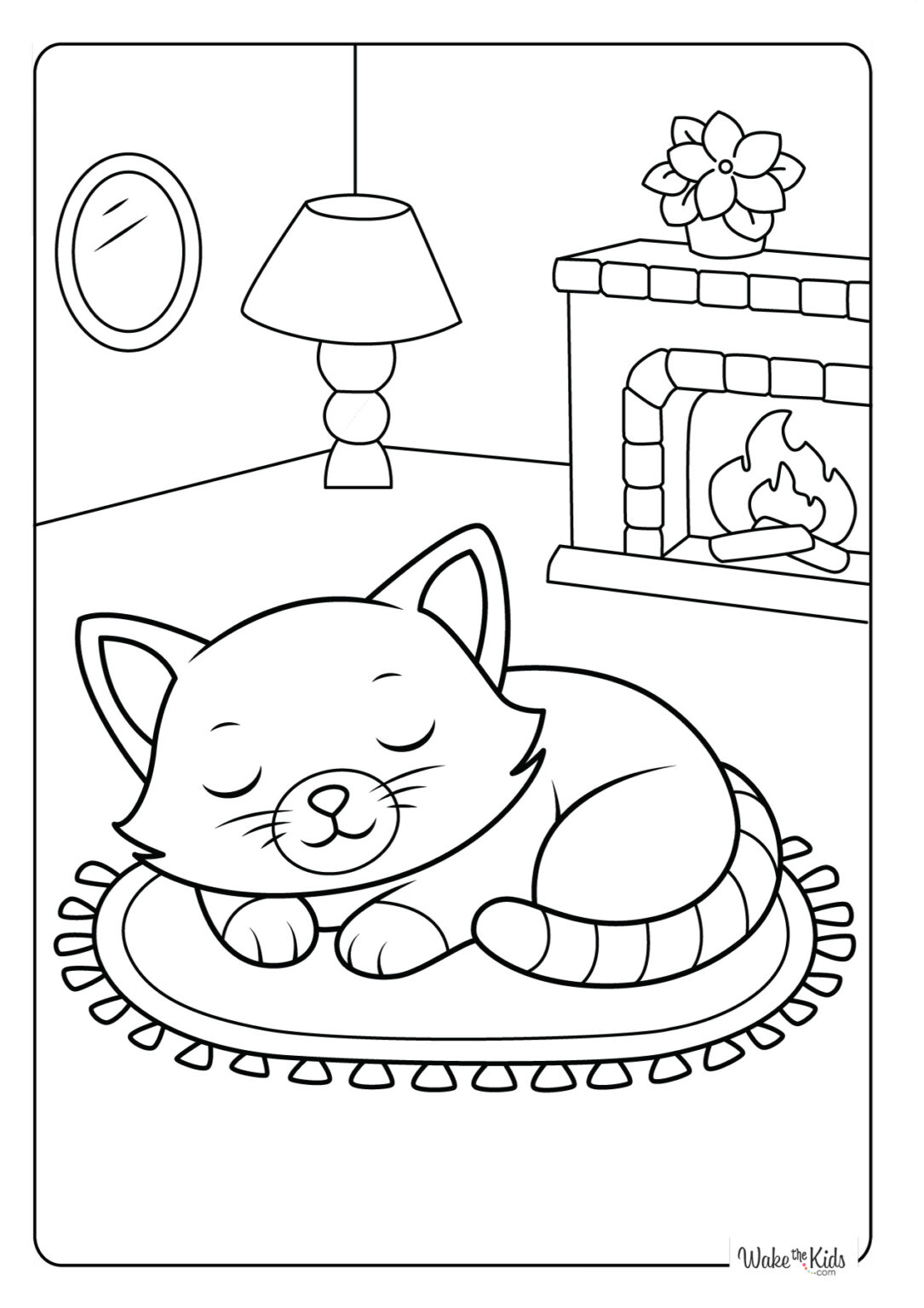 Cat and Kitten Coloring Pages (Free Printable PDFs) WakeTheKids
