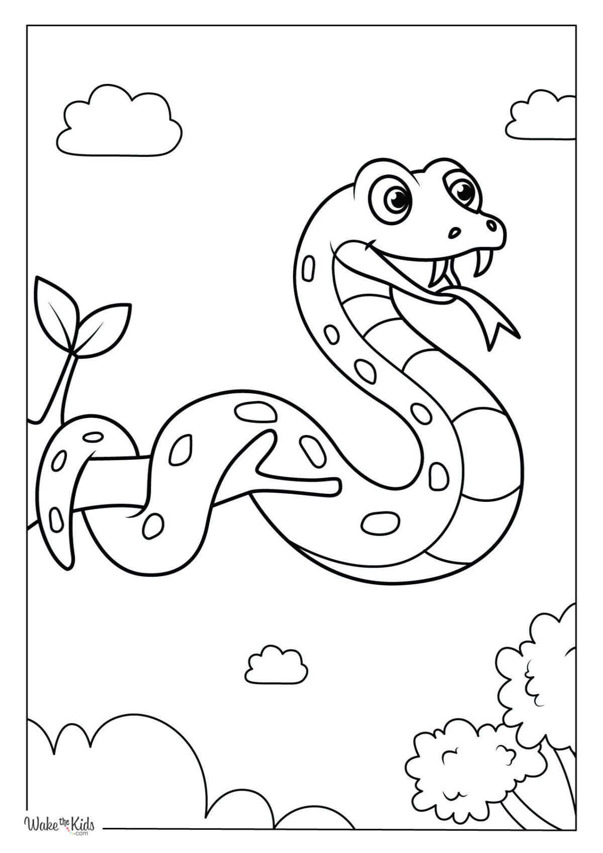 Snake Coloring Pages (Free Printable PDFs) | WakeTheKids