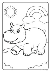 Hippopotamus Coloring Pages
