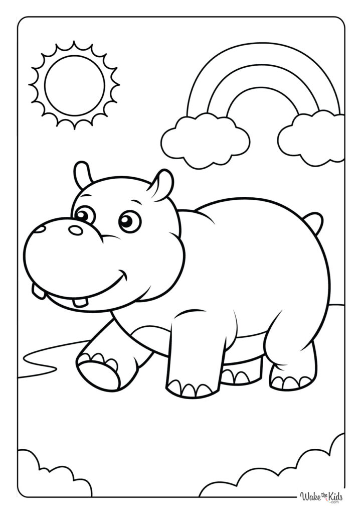 Hippopotamus Coloring Pages