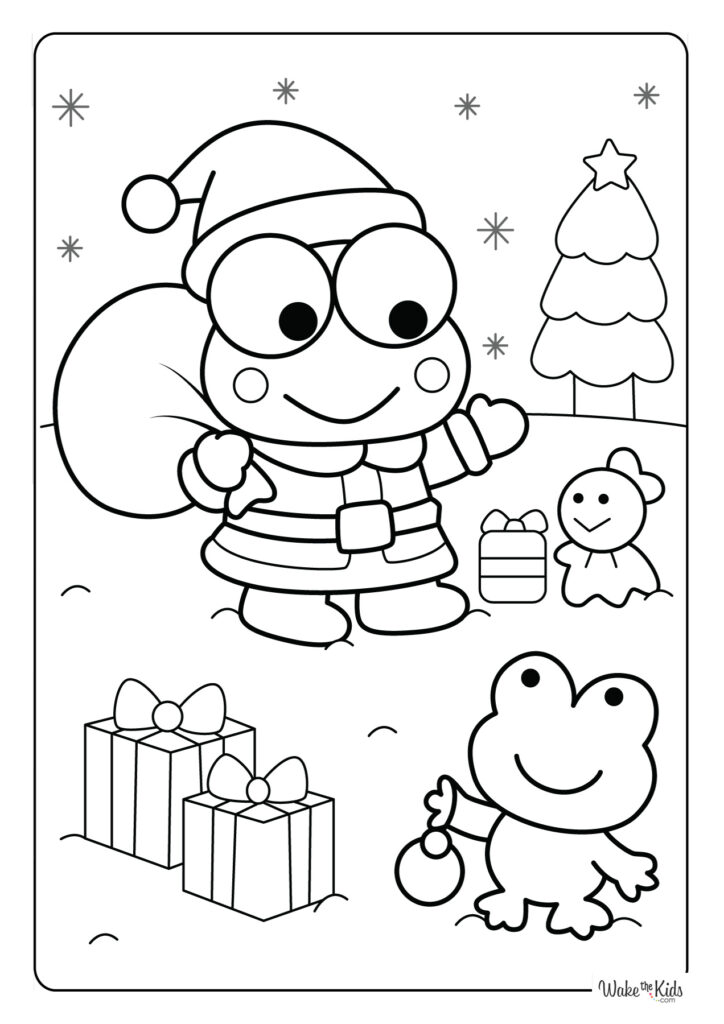 Keroppi Coloring Pages