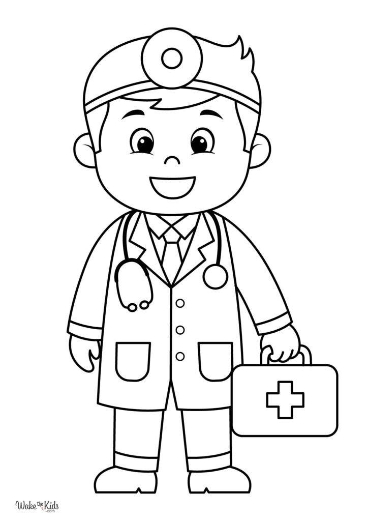 Doctor and Nurse Coloring Pages