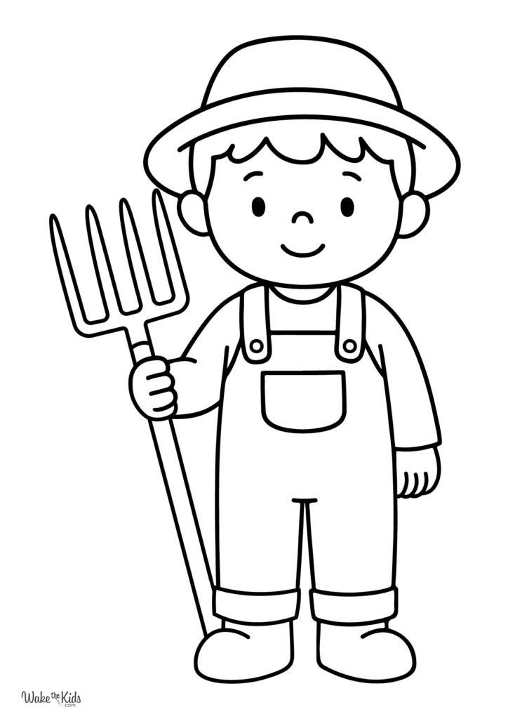 Farmer Coloring Pages