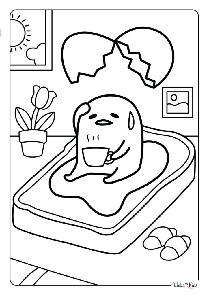 Gudetama Coloring Pages