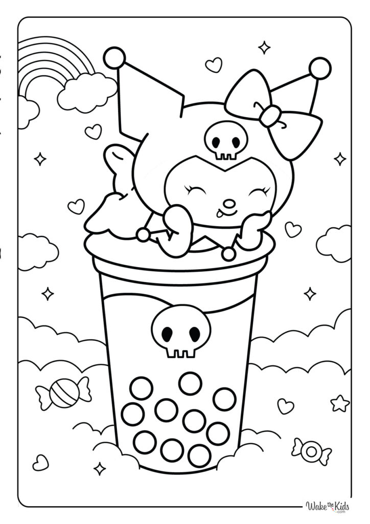 Kuromi Coloring Pages