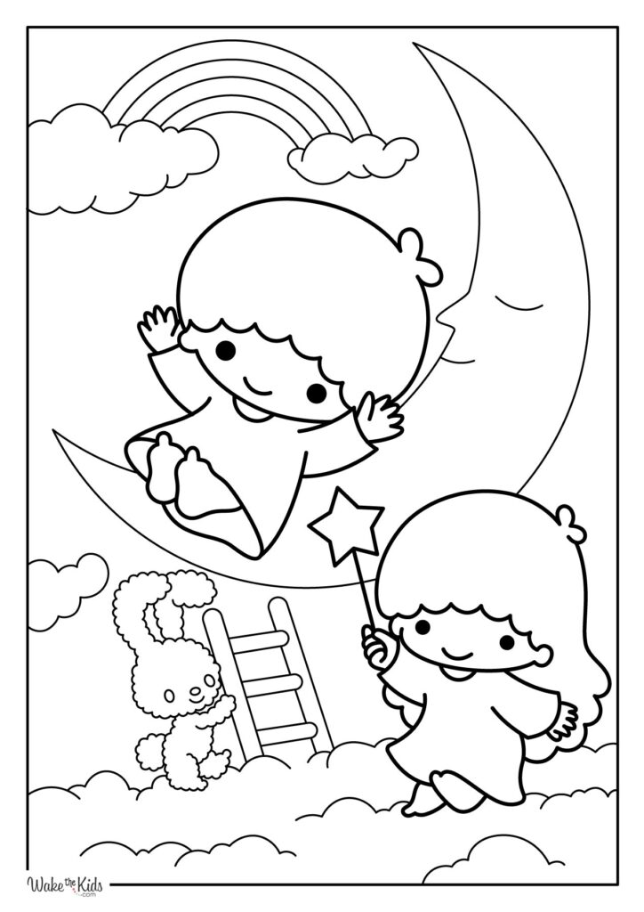Little Twin Stars Coloring Pages
