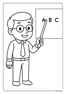 Teacher Coloring Pages