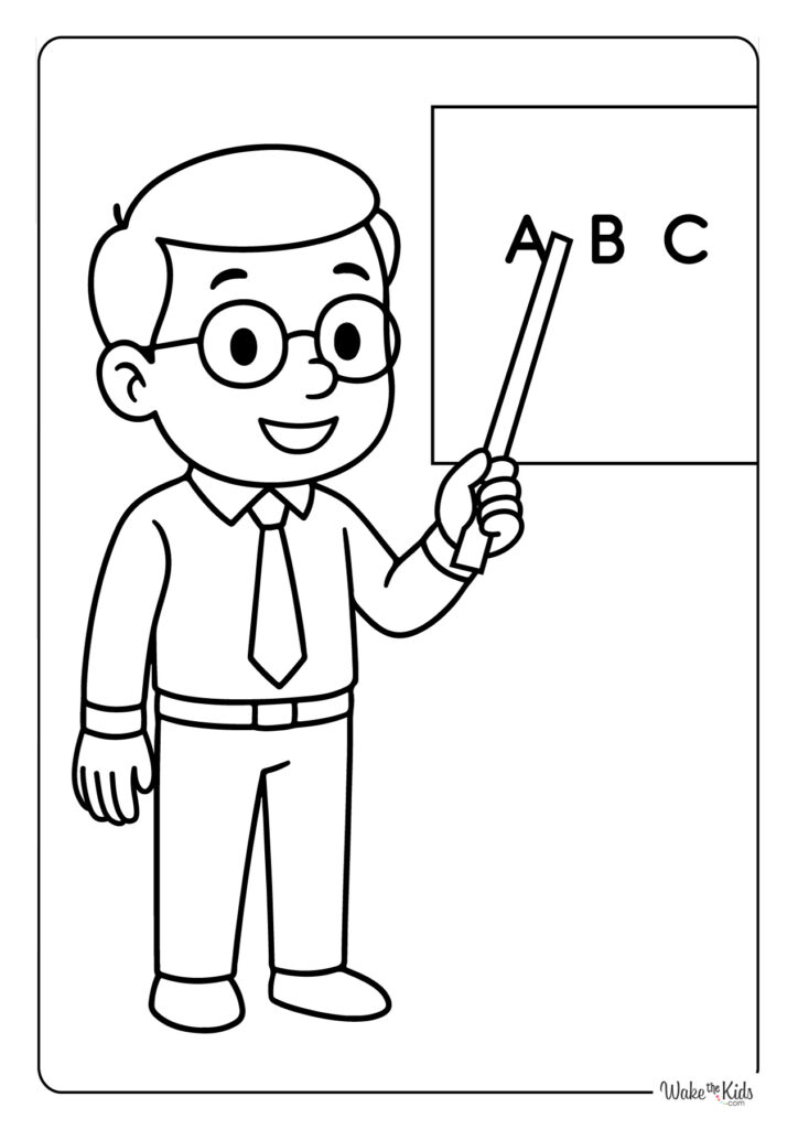 Teacher Coloring Pages