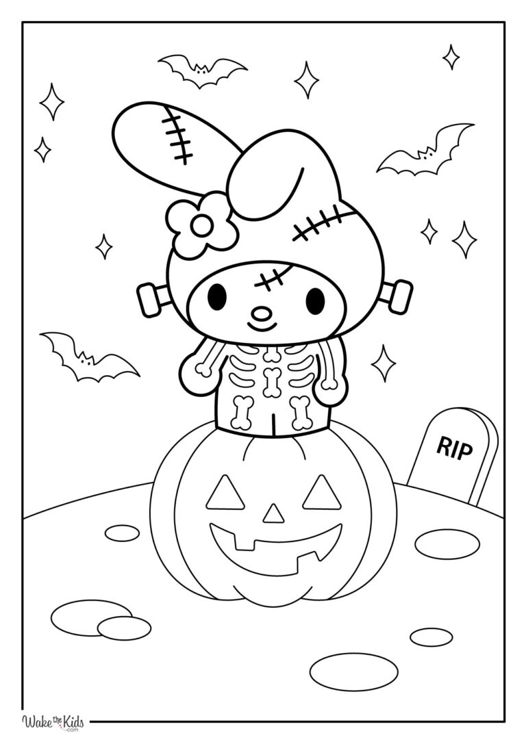 My Melody Coloring Pages Coloring Pages (Free Printable PDFs) | WakeTheKids