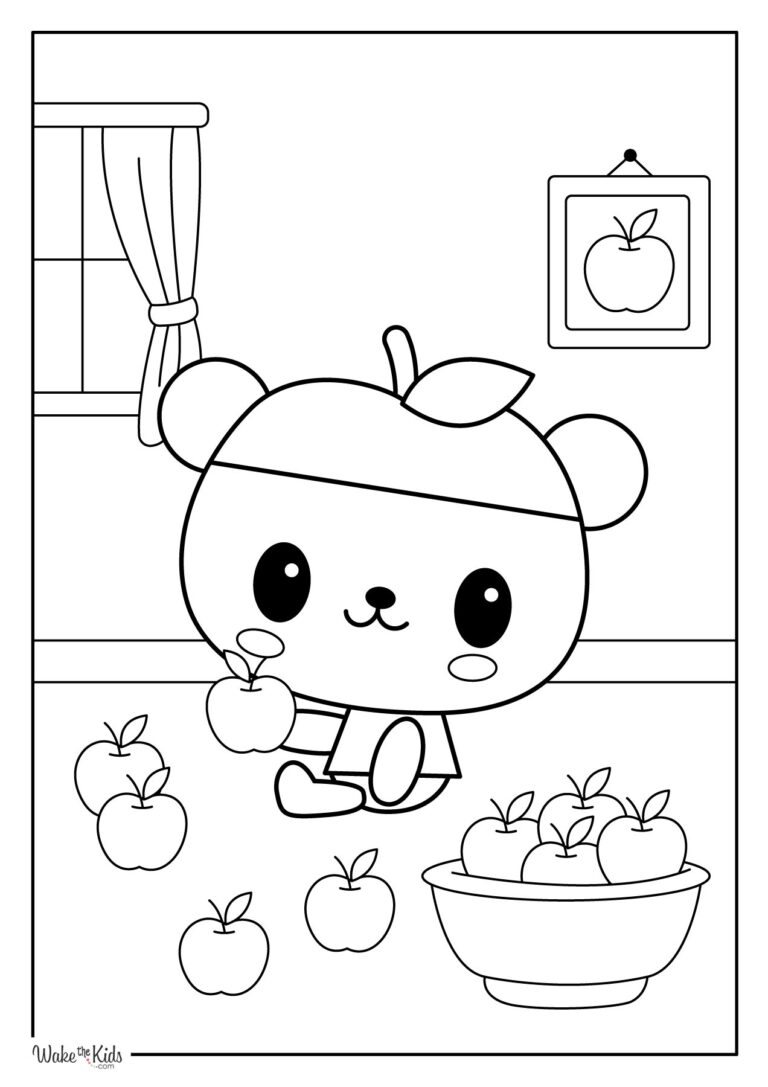 Pandapple Coloring Pages