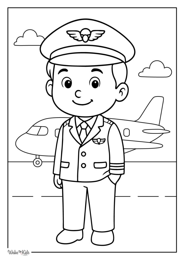 Pilot Coloring Pages
