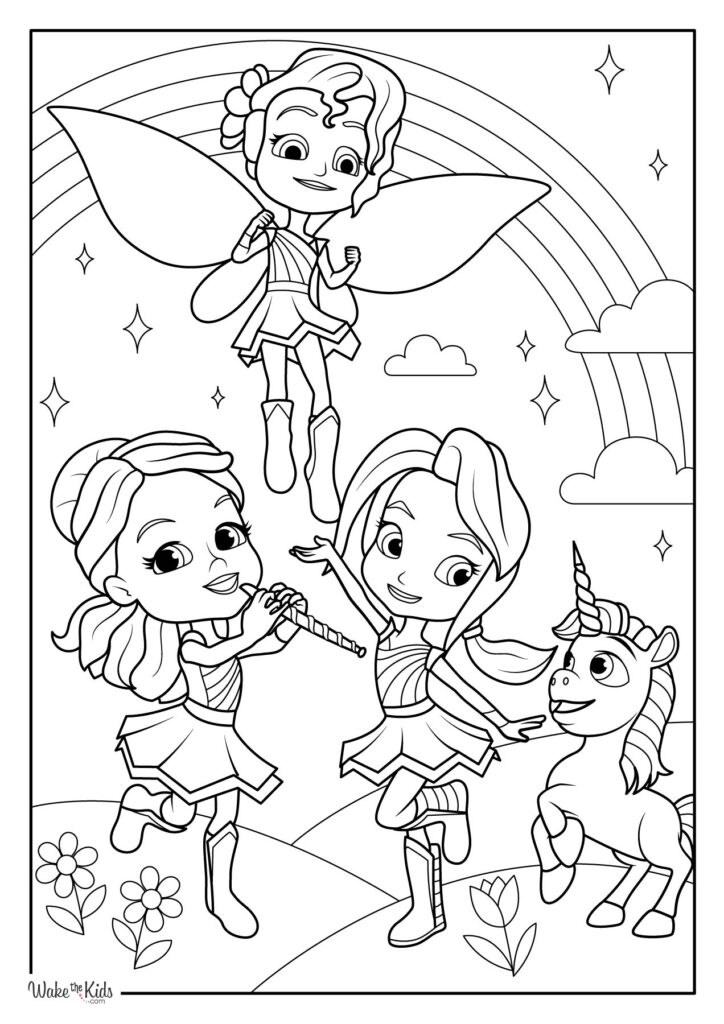 Rainbow Rangers Coloring Pages