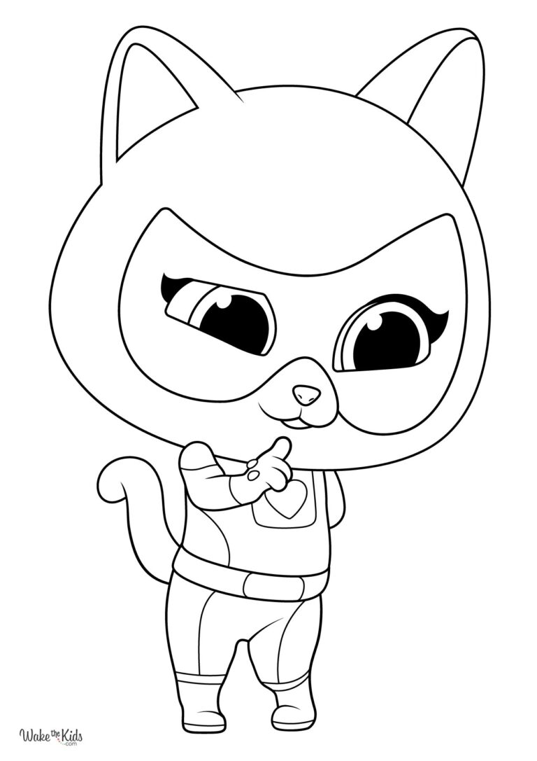 SuperKitties Coloring Pages (Free Printable PDFs) | WakeTheKids