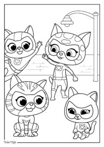 SuperKitties Coloring Pages