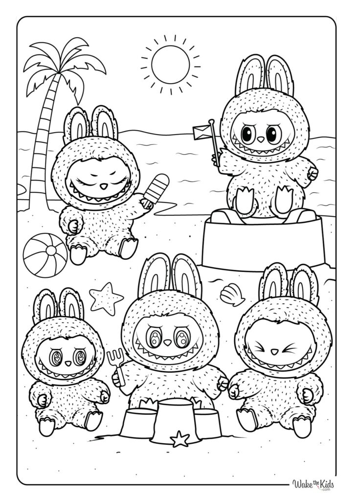Labubu Coloring Pages (Free Printable PDFs) WakeTheKids