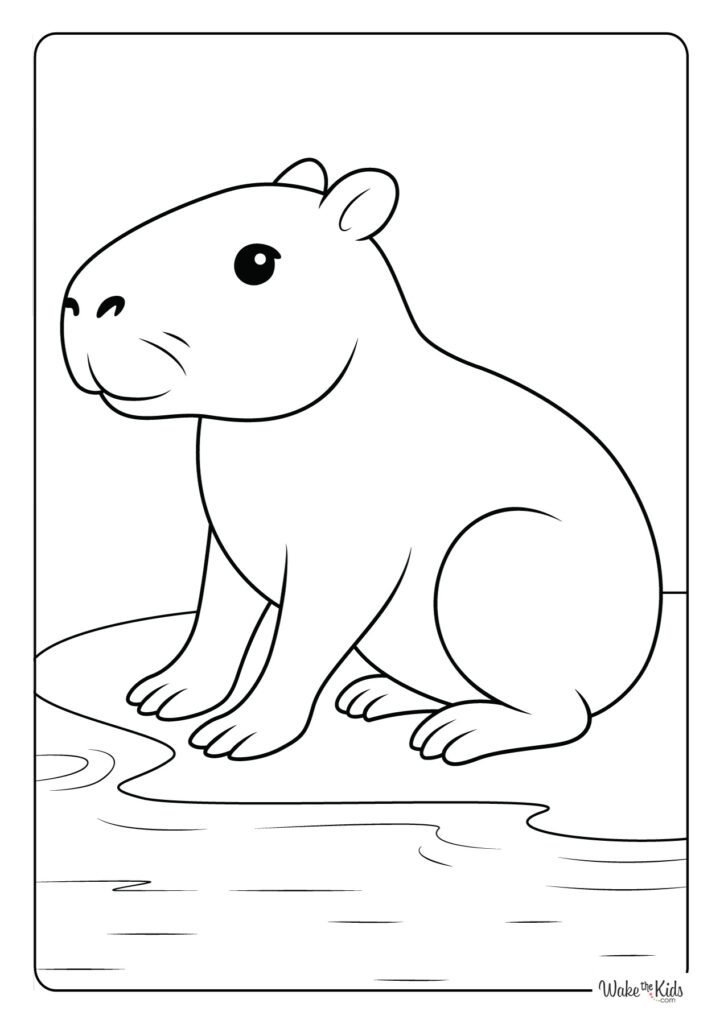 Capybara Coloring Pages