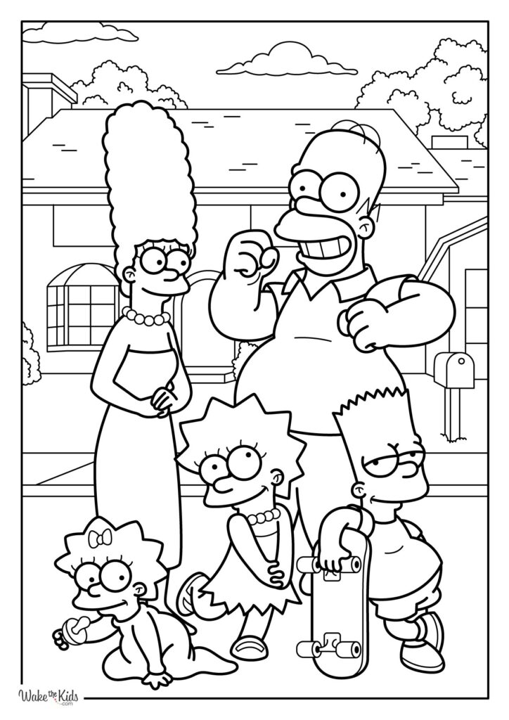 The Simpsons Coloring Pages