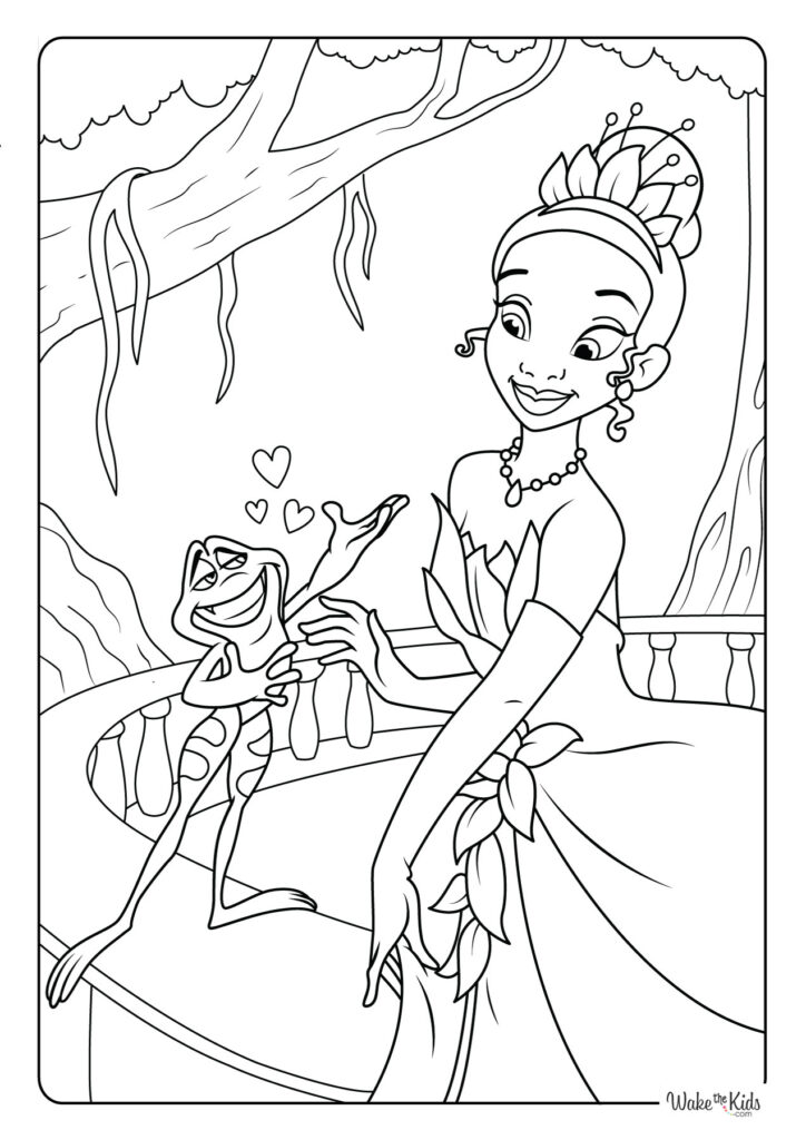 The Princess And The Frog Coloring Pages
