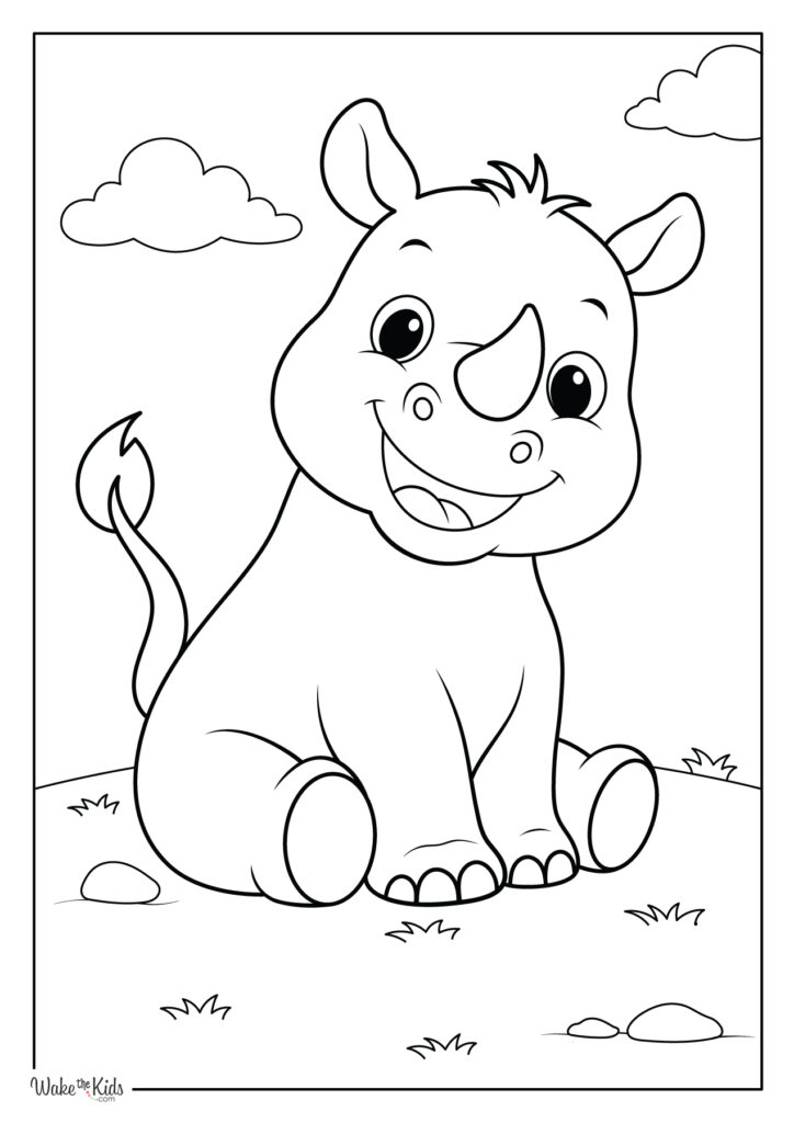 Rhino Coloring Pages