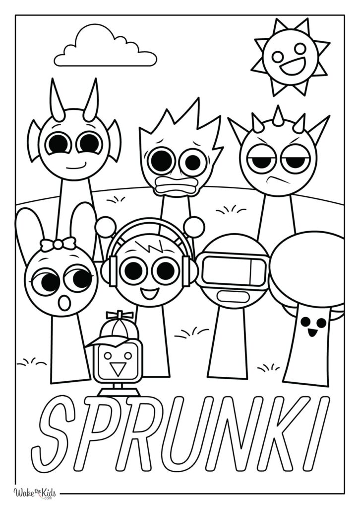 Sprunki Coloring Pages