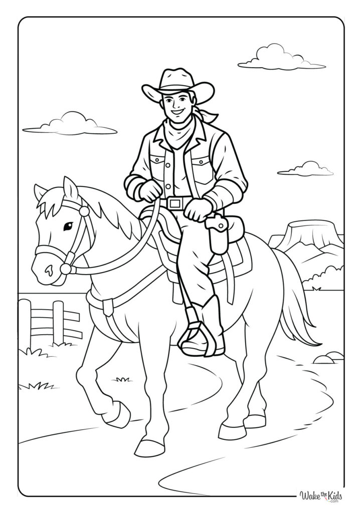 Cowboy Coloring Pages
