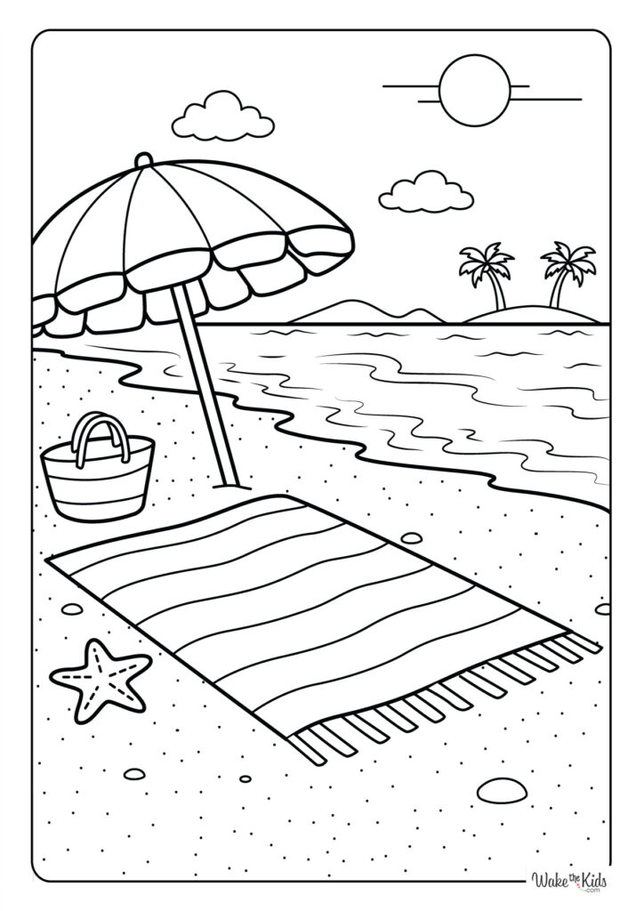 Beach Coloring Pages