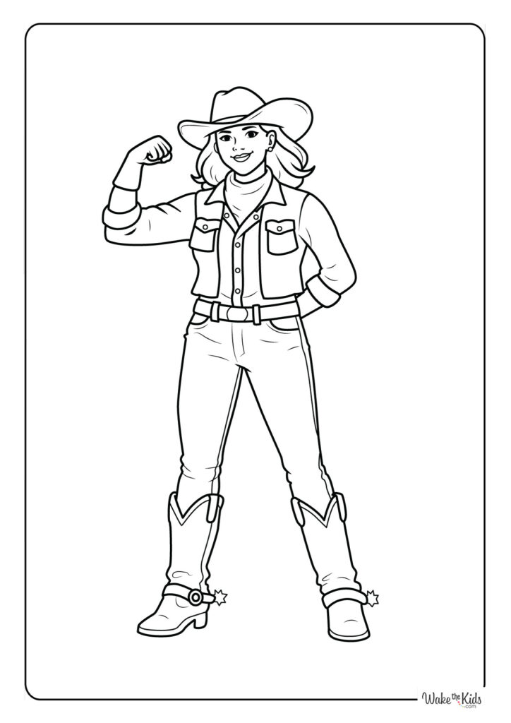 Cowgirl Coloring Pages