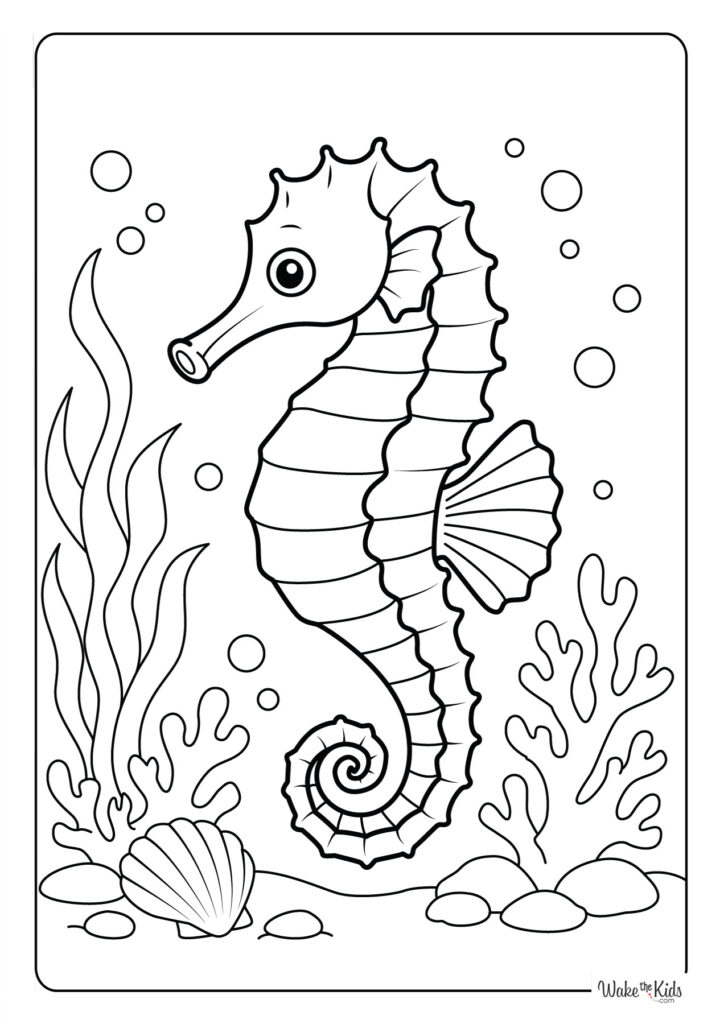 Seahorse Coloring Pages