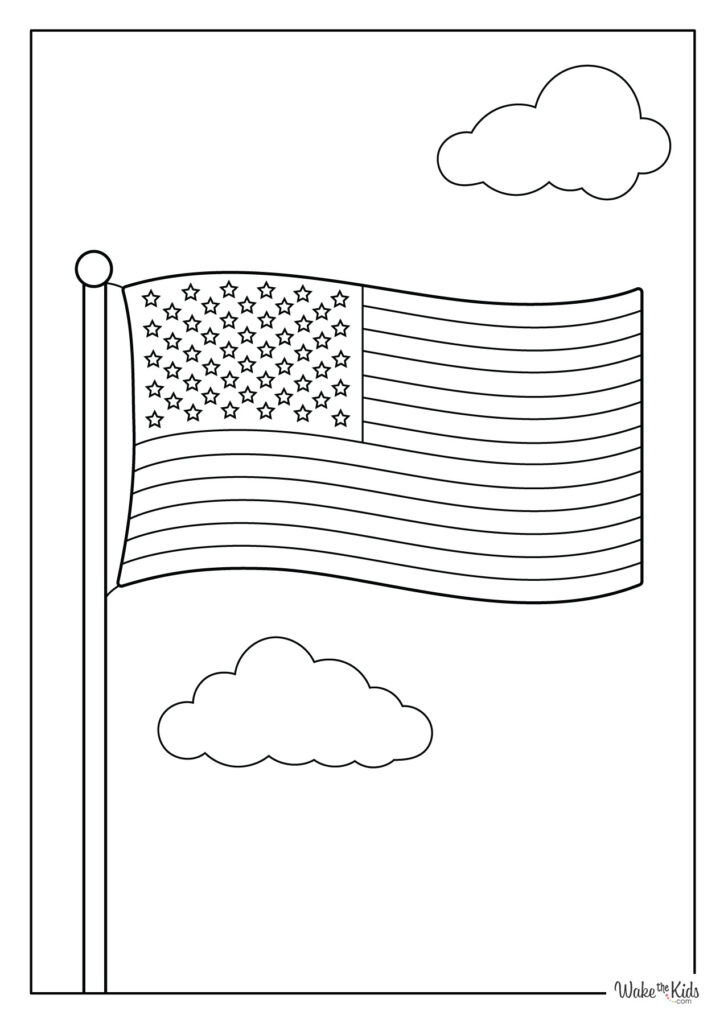 USA Flag Coloring Pages