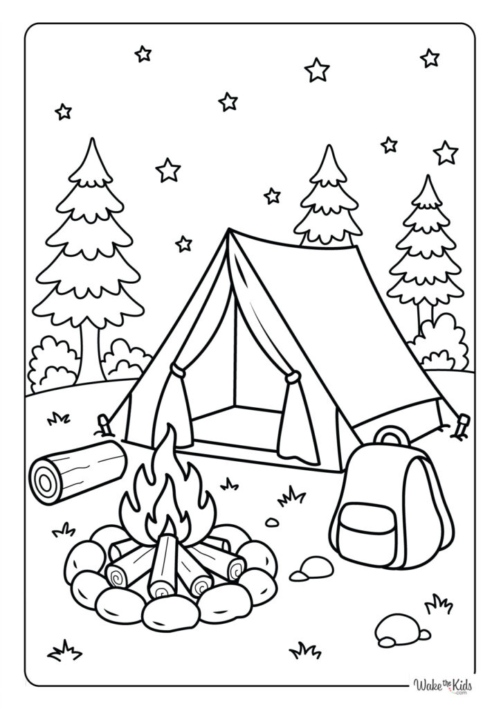 Camping Coloring Pages
