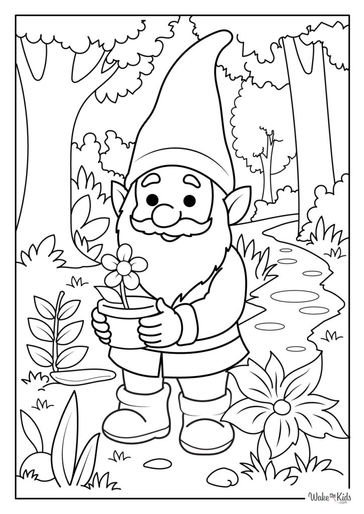 Gnome Coloring Pages