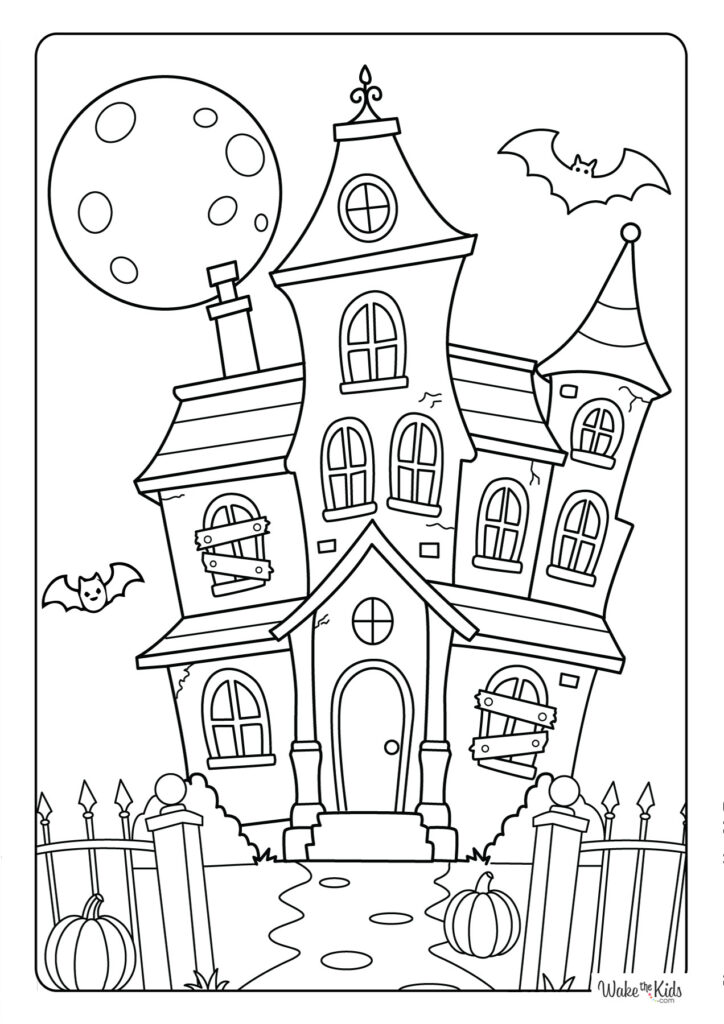 Haunted House Coloring Pages