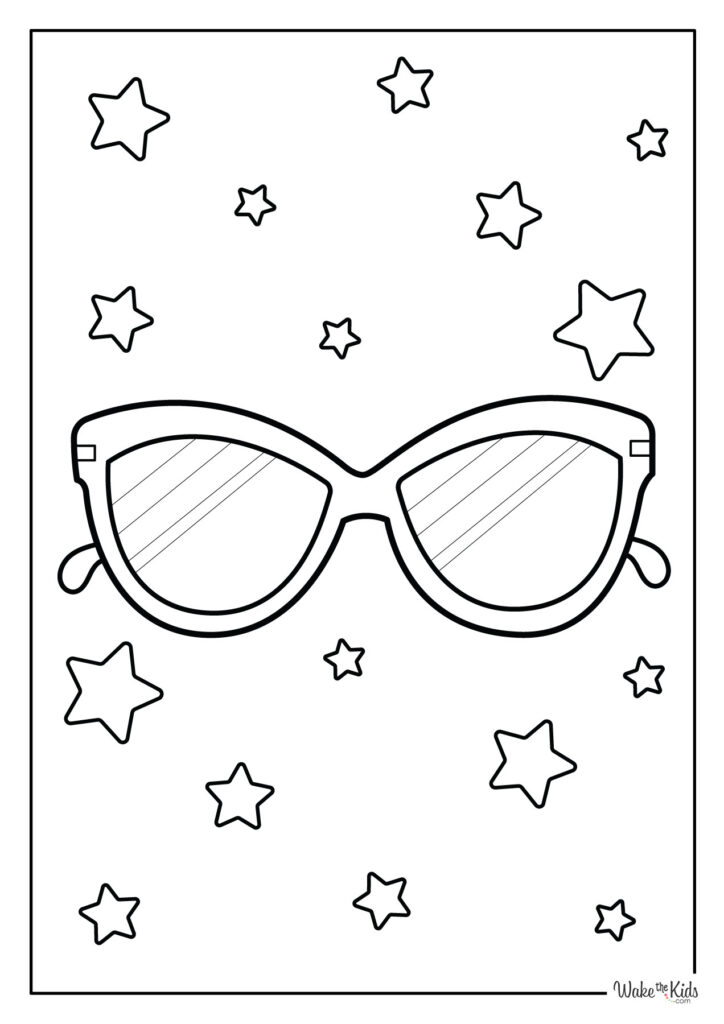 Sunglasses Coloring Pages