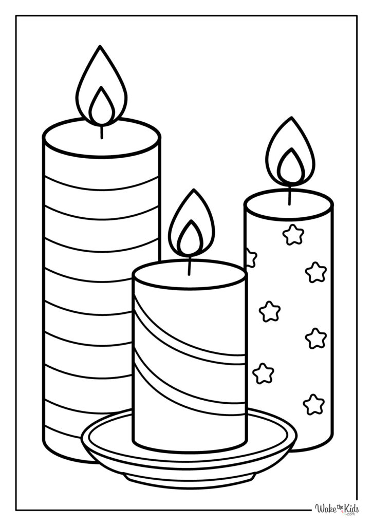 Candle Coloring Pages