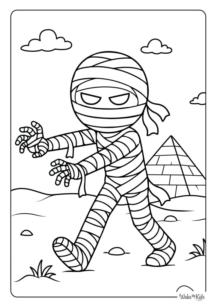 Mummy Coloring Pages
