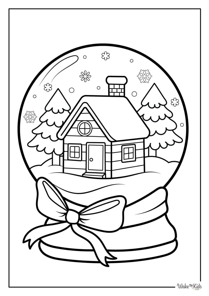Snow Globe Coloring Pages