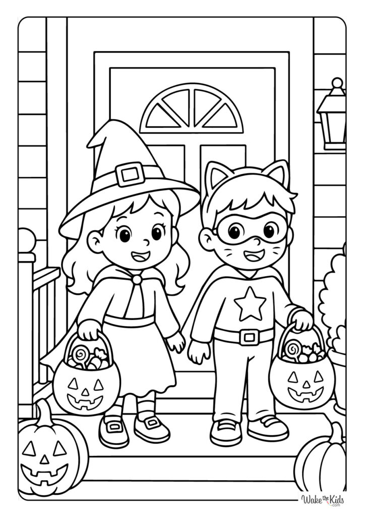 Trick-or-Treat Coloring Pages