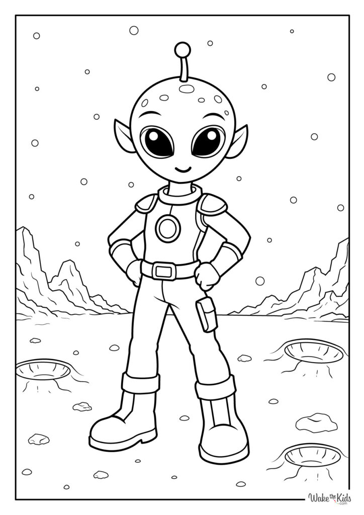 Alien Coloring Pages