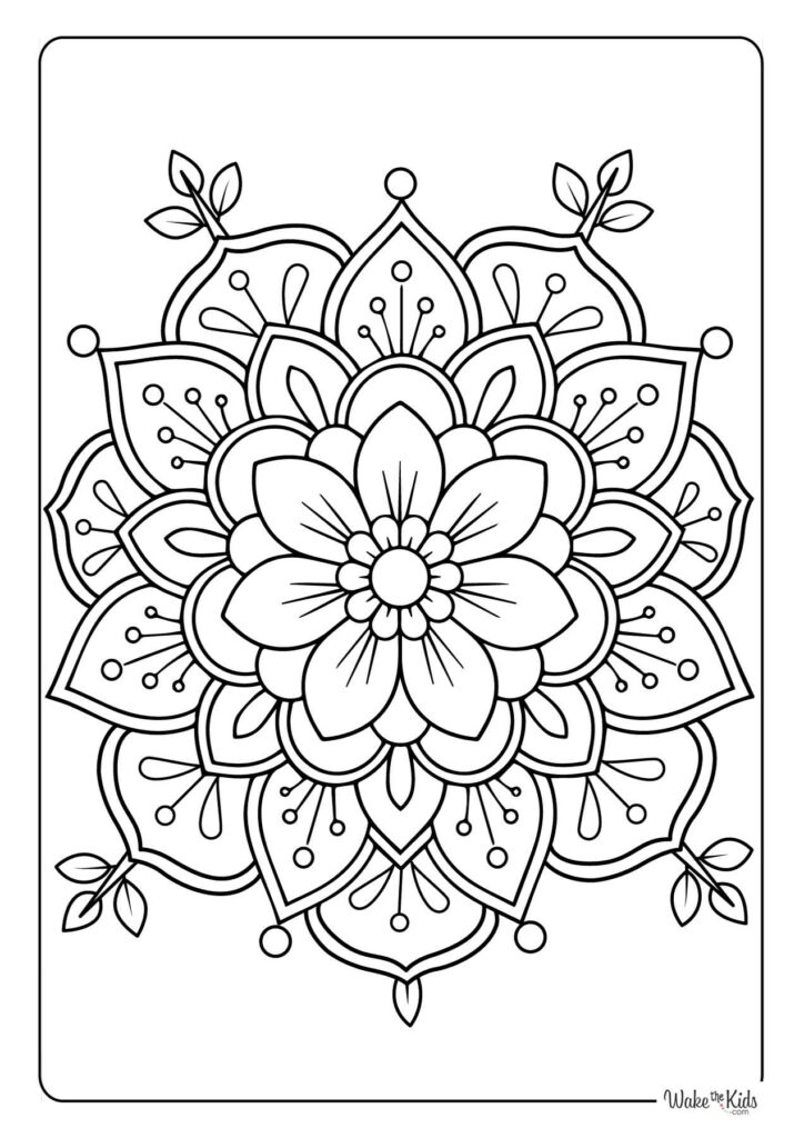 Flower Mandala Coloring Pages