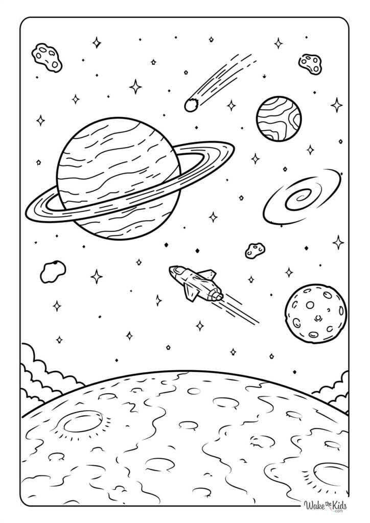 Space Coloring Pages