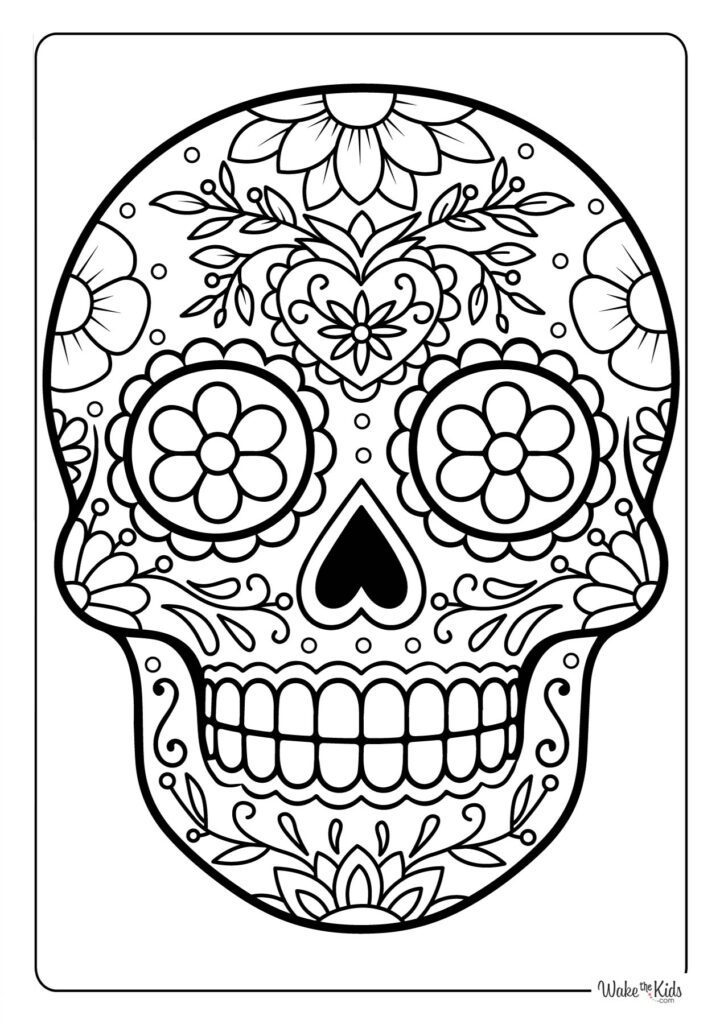 Sugar Skull Coloring Pages