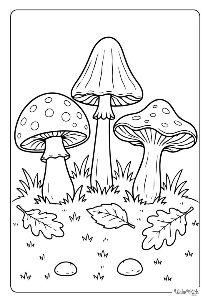 Mushroom Coloring Pages